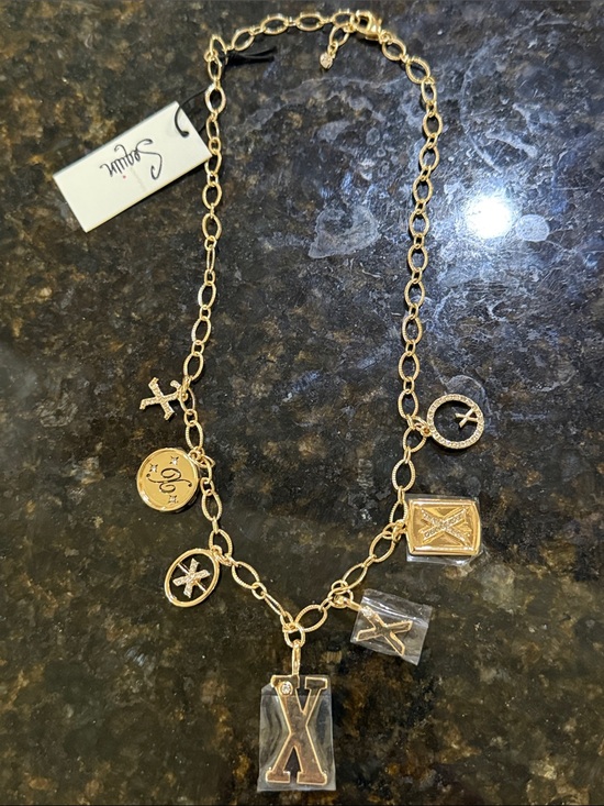 Anthropologie Jewelry - Anthropologie-Sequin NYC XOXO Gold-Tone Multi-Charm Necklace!!🔥🔥🔥
